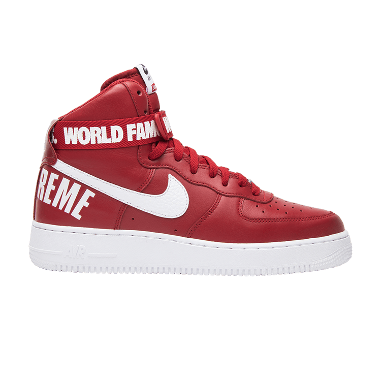 Supreme x Nike Air Force 1 High SP 'Red' — Varsity-Red/White