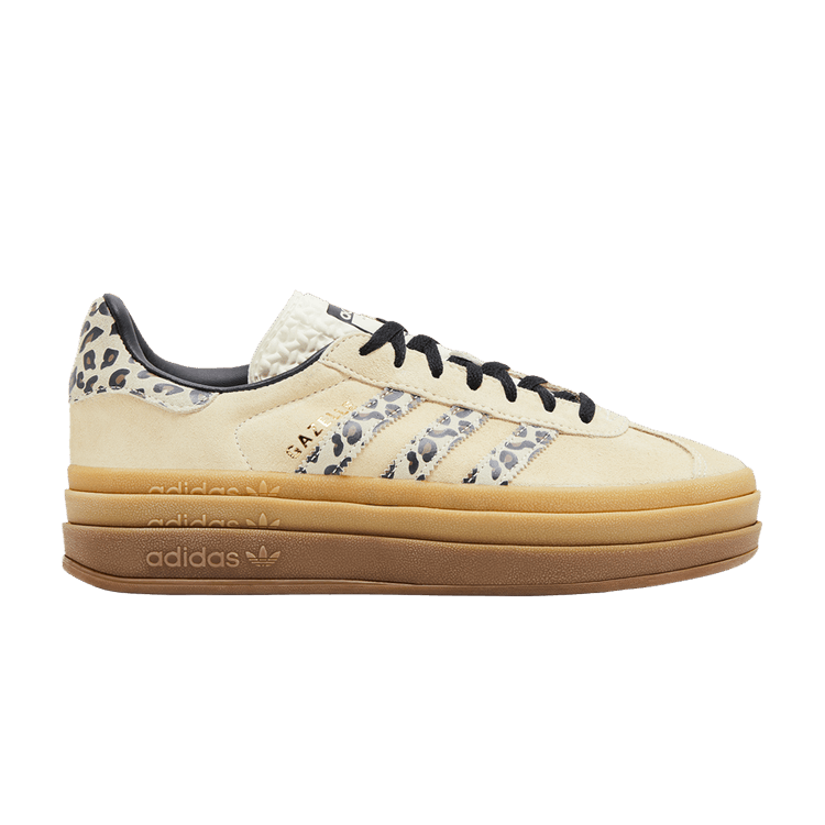 adidas Wmns Gazelle Bold 'Cheetah Stripes' — Cream White/Core Black/Cream White
