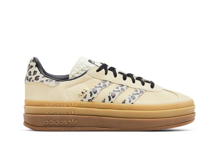 adidas Wmns Gazelle Bold 'Cheetah Stripes' — Cream White/Core Black/Cream White