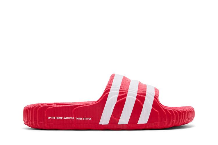 adidas Adilette 22 Slides 'Scarlet White' — Better Scarlet/Cloud White/Cloud White