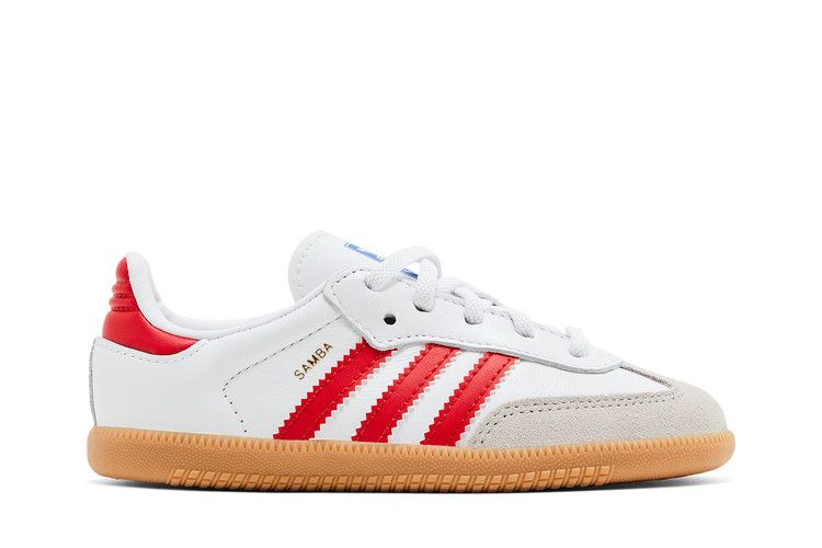 adidas Samba OG I 'White Collegiate Red Gum' — Cloud White/Collegiate Red/Gum