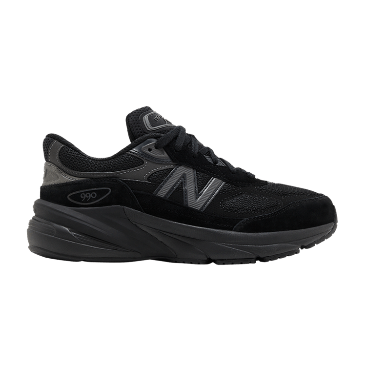 New Balance 990v6 Big Kid 'Black Metallic' — Black