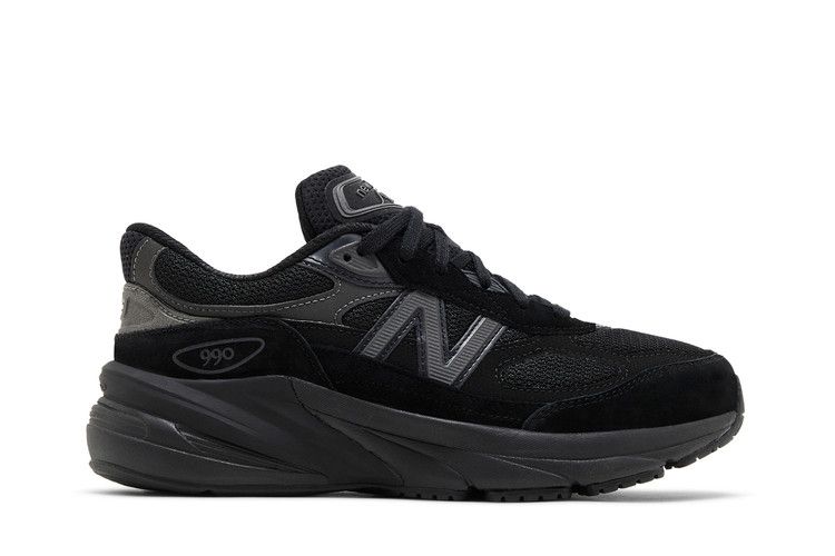 New Balance 990v6 Big Kid 'Black Metallic' — Black