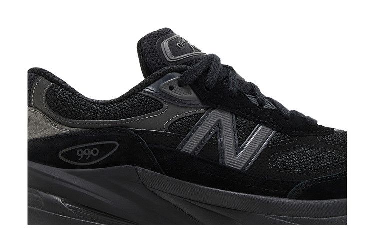 New Balance 990v6 Big Kid 'Black Metallic' — Black