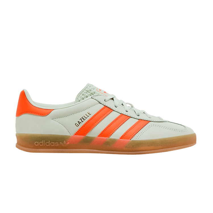 adidas Wmns Gazelle Indoor 'Linen Green Solar Orange' — Linen Green/Solar Orange/Gum