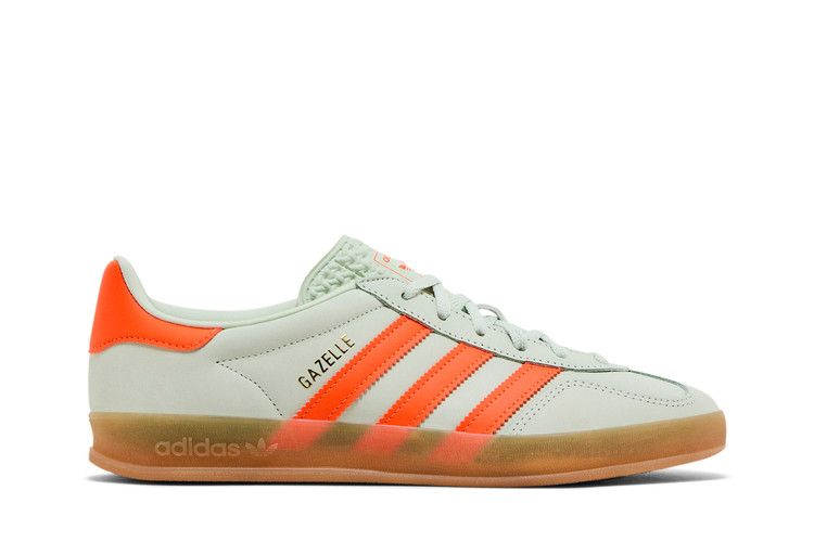 adidas Wmns Gazelle Indoor 'Linen Green Solar Orange' — Linen Green/Solar Orange/Gum