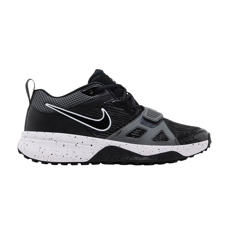 Nike Air Zoom Diamond Elite Turf 'Black White Splatter' — Black/Iron Grey/Volt/White