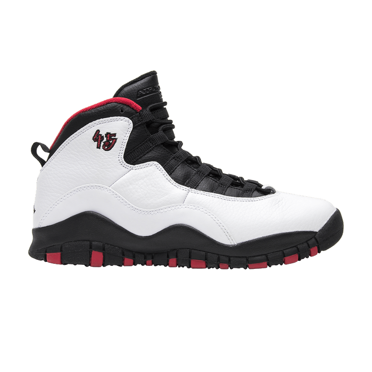 Air Jordan 10 Retro GS 'Double Nickel' — White/Black-True Red