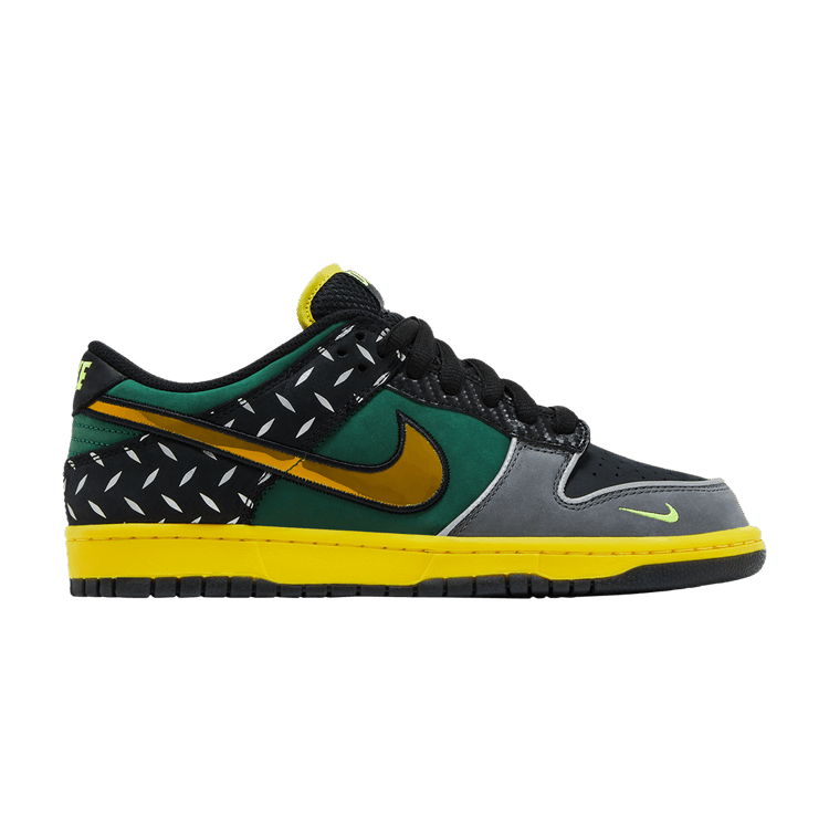 Nike Dunk Low 'What the Duck - University of Oregon Home' PE — Black/Apple Green/Vivid Pink/Volt