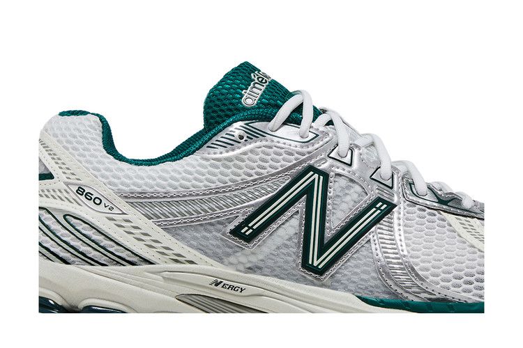 Aimé Leon Dore x New Balance 860v2 'White Green' — Grey/Green