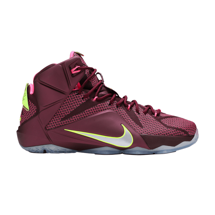 Nike LeBron 12 'Double Helix' — Merlot/Volt/Pink Pow/Metallic Silver