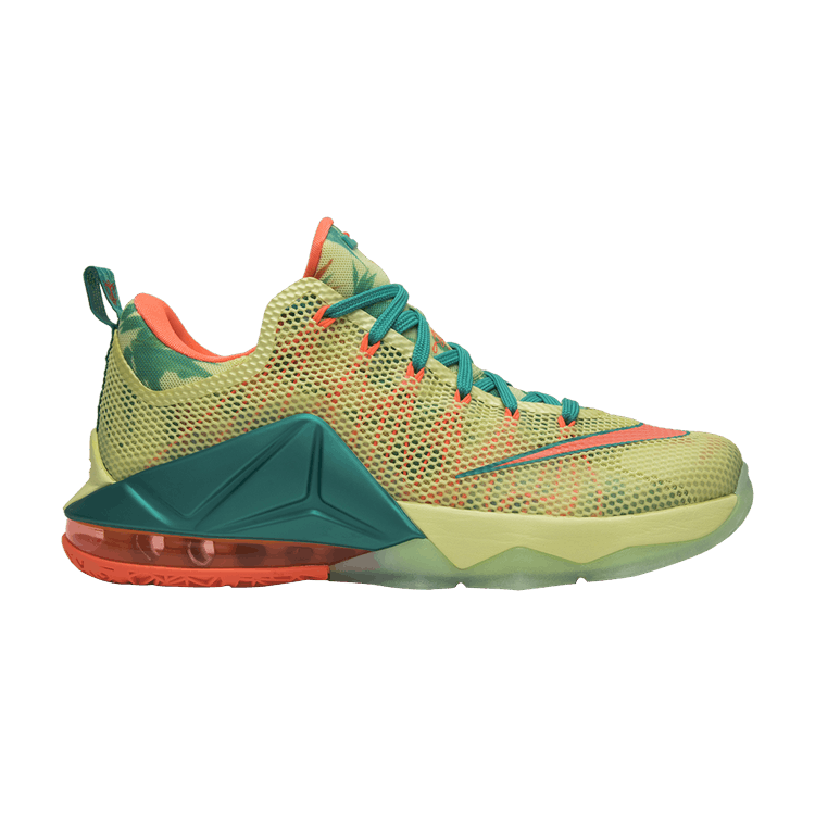 Nike LeBron 12 Low 'LeBronold Palmer' — White/Lime-Bright Mango-New Green