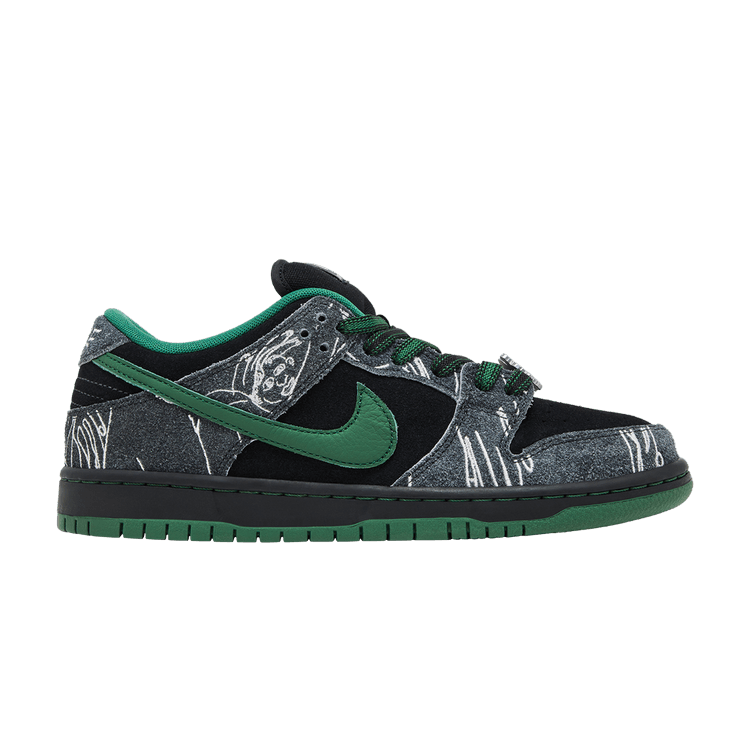 THERE Skateboards x Nike Dunk Low SB 'Ultra Humanized' Special Box — Black/Gorge Green/Summit White