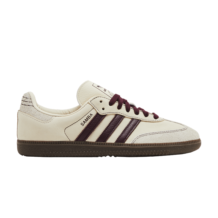 adidas Wmns Samba OG 'Wonder White Maroon' — Wonder White/Maroon/Putty Grey