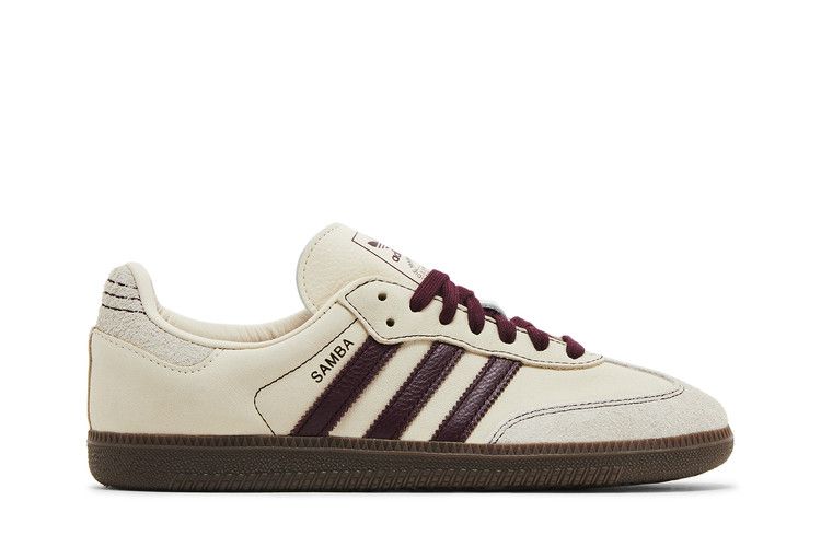 adidas Wmns Samba OG 'Wonder White Maroon' — Wonder White/Maroon/Putty Grey