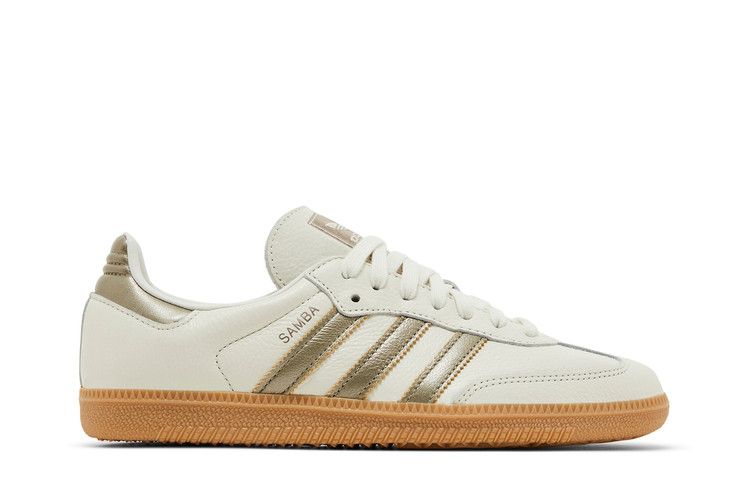 adidas Wmns Samba OG 'Off White Wonder Gold Metallic' — Off White/Cyber Metallic/Wonder Gold Metallic