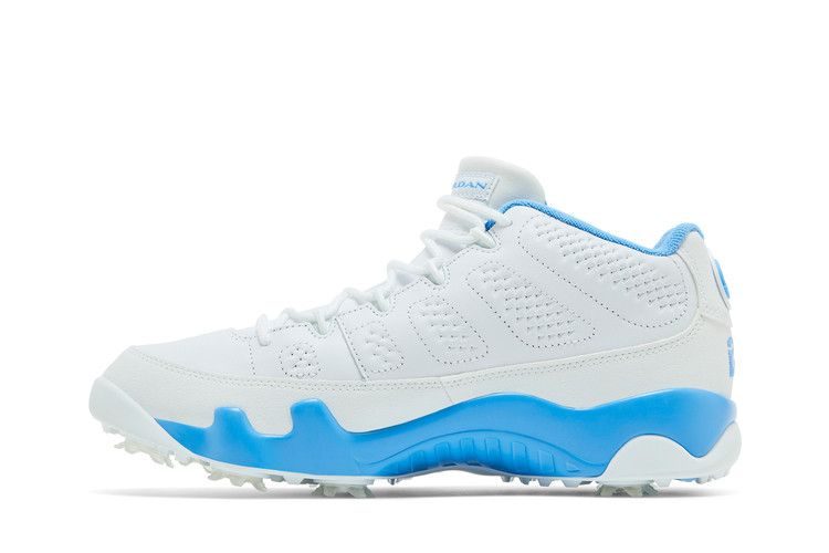 Air Jordan 9 Low Golf 'University Blue' — White/University Blue
