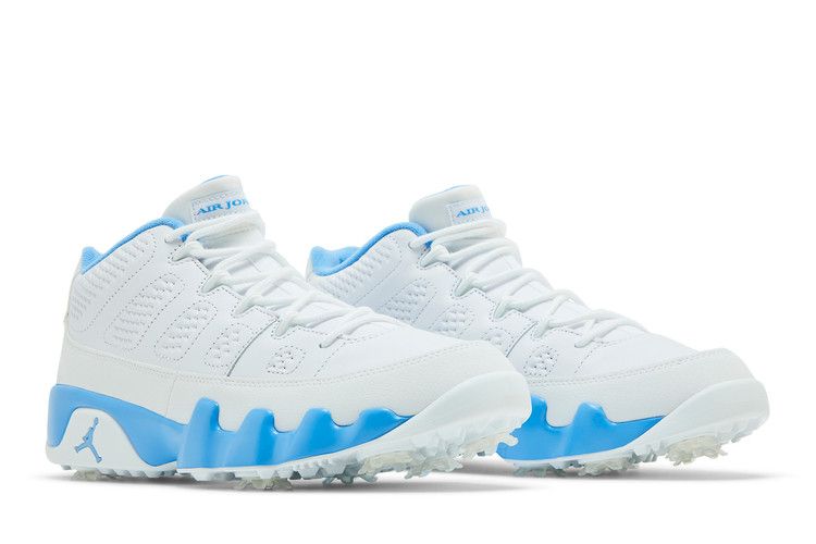 Air Jordan 9 Low Golf 'University Blue' — White/University Blue