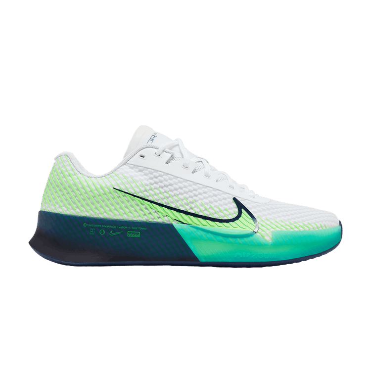 NikeCourt Air Zoom Vapor 11 Clay 'White Washed Teal' — White/Midnight Navy/Washed Teal/Green Strike
