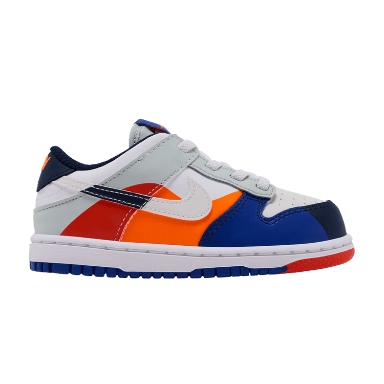 Nike Dunk Low SE TD 'Upside Down' — White/Light Silver/Midnight Navy/White