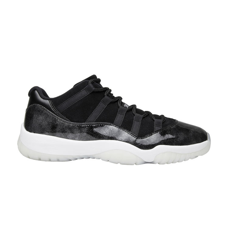 Air Jordan 11 Retro Low 'Barons' — Black/Metallic Silver-White