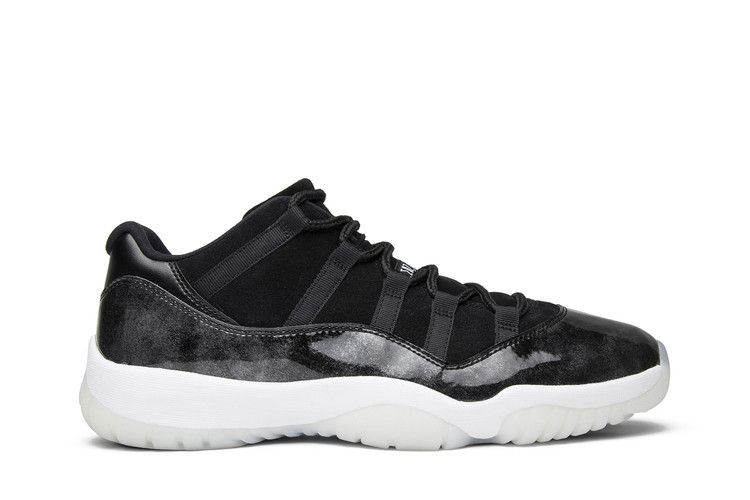Air Jordan 11 Retro Low 'Barons' — Black/Metallic Silver-White