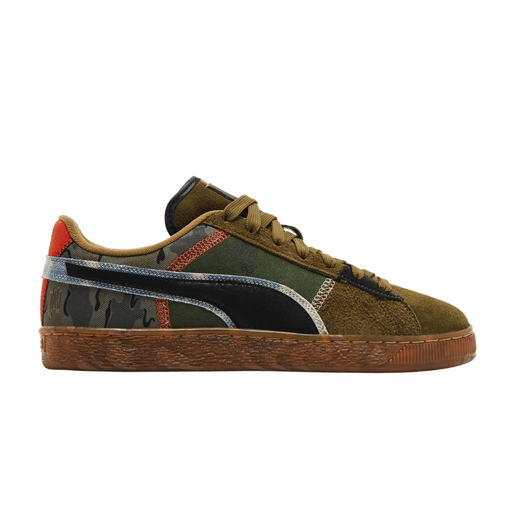 Puma Suede 'NYC Flagship - Peace And Love' — Olive Drab/Black/Redmazing