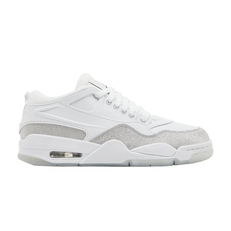 Wmns Air Jordan 4 RM 'White Silver Glitter' — White/Metallic Silver