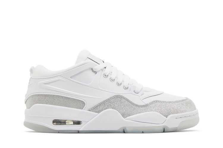 Wmns Air Jordan 4 RM 'White Silver Glitter' — White/Metallic Silver