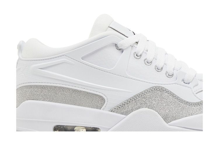 Wmns Air Jordan 4 RM 'White Silver Glitter' — White/Metallic Silver