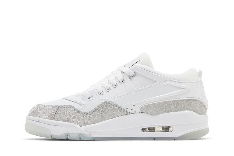 Wmns Air Jordan 4 RM 'White Silver Glitter' — White/Metallic Silver