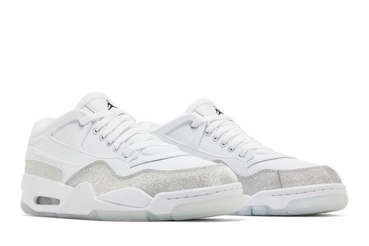 Wmns Air Jordan 4 RM 'White Silver Glitter' — White/Metallic Silver