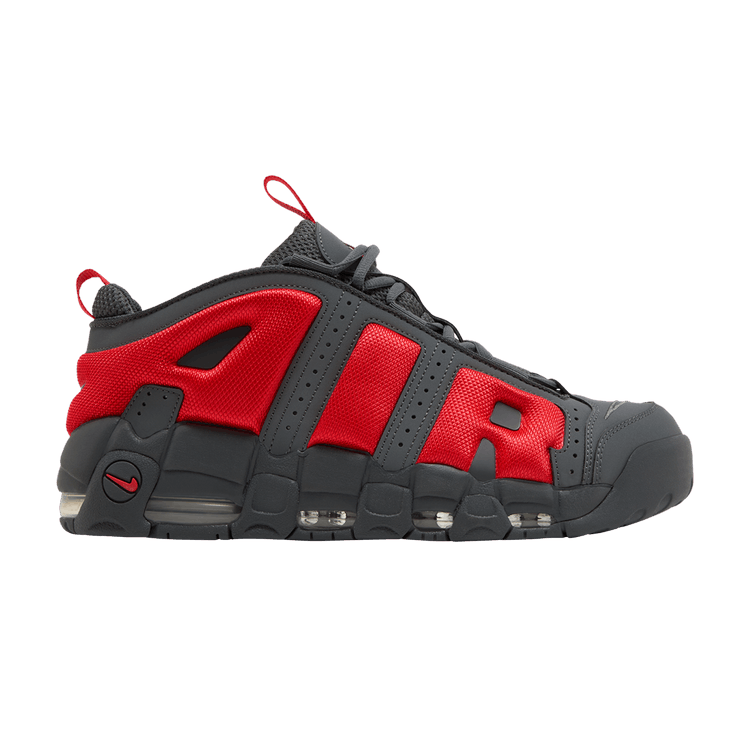 Nike Air More Uptempo Low 'Dark Grey Light Crimson' — Dark Grey/Light Crimson/Metallic Silver