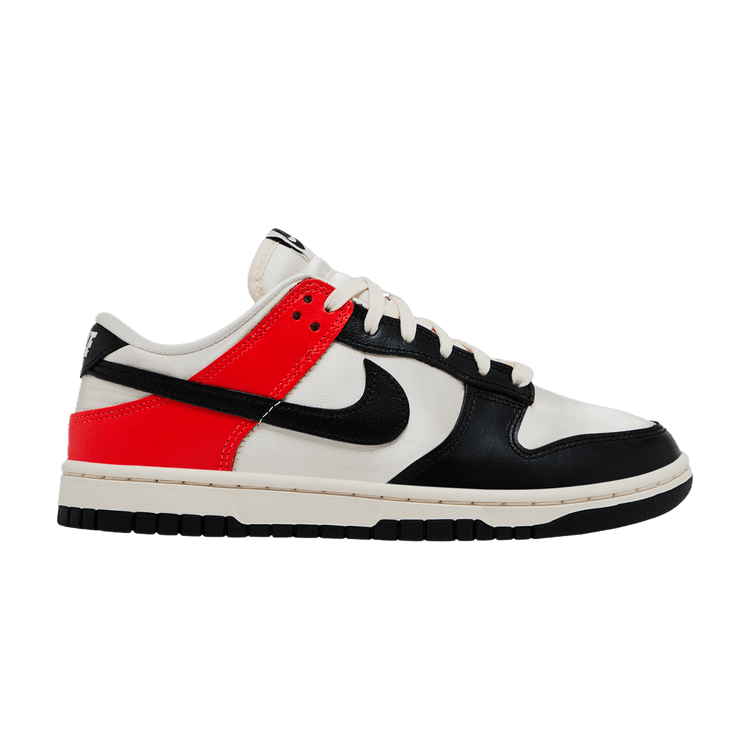 Nike Wmns Dunk Low SE 'Black Toe Bright Crimson' — Bright Crimson/Pale Ivory/Black
