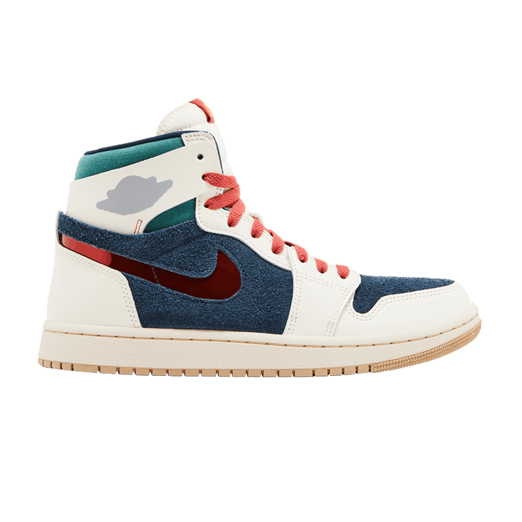 Wmns Air Jordan 1 High Zoom Comfort 2 SE 'You're Welcome' — Pale Ivory/Armory Navy/University Gold/Dragon Red