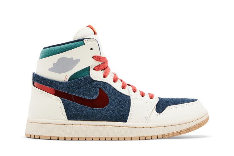 Wmns Air Jordan 1 High Zoom Comfort 2 SE 'You're Welcome' — Pale Ivory/Armory Navy/University Gold/Dragon Red