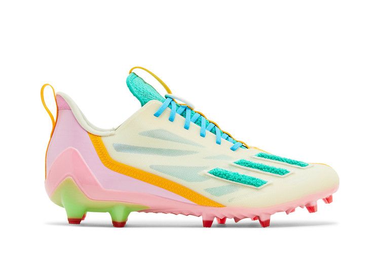 The Simpsons x adidas Adizero 12.0 'Krusty the Clown' — Off White/Deep Aqua/Bliss Pink