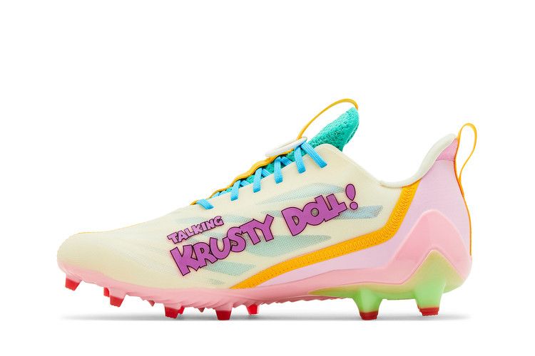 The Simpsons x adidas Adizero 12.0 'Krusty the Clown' — Off White/Deep Aqua/Bliss Pink