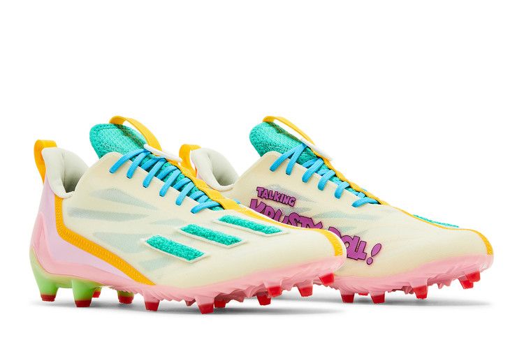 The Simpsons x adidas Adizero 12.0 'Krusty the Clown' — Off White/Deep Aqua/Bliss Pink