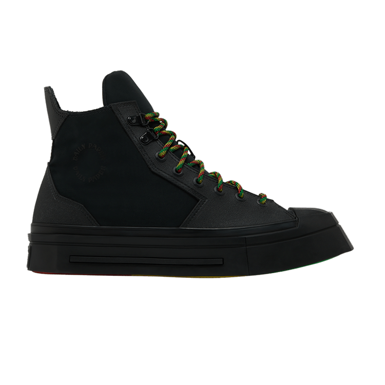 Daily Paper x Converse Chuck 70 De Luxe Squared High 'Pan-African' — Black/Black/Black
