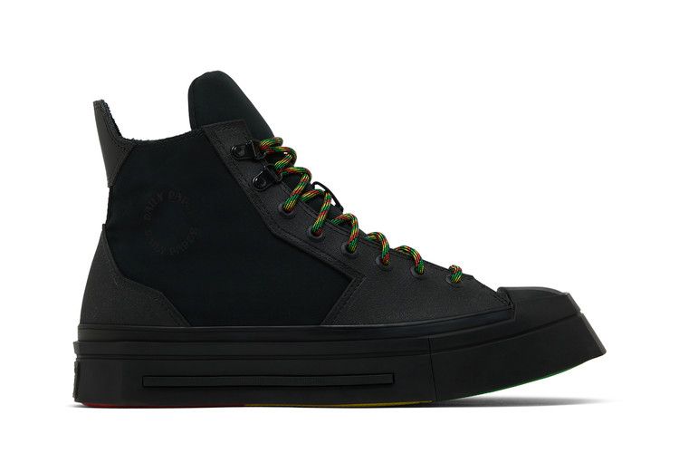 Daily Paper x Converse Chuck 70 De Luxe Squared High 'Pan-African' — Black/Black/Black