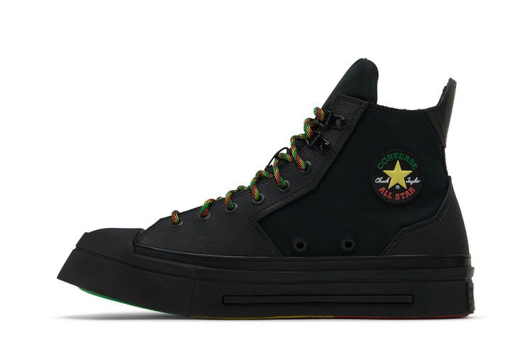 Daily Paper x Converse Chuck 70 De Luxe Squared High 'Pan-African' — Black/Black/Black