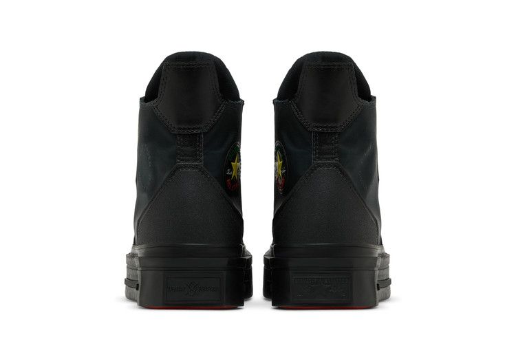 Daily Paper x Converse Chuck 70 De Luxe Squared High 'Pan-African' — Black/Black/Black