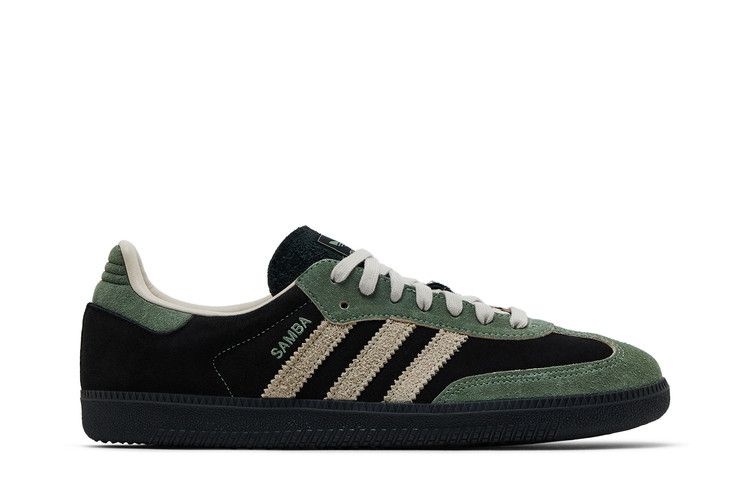 adidas Wmns Samba OG 'Black Silver Green' — Core Black/Alumina/Silver Green