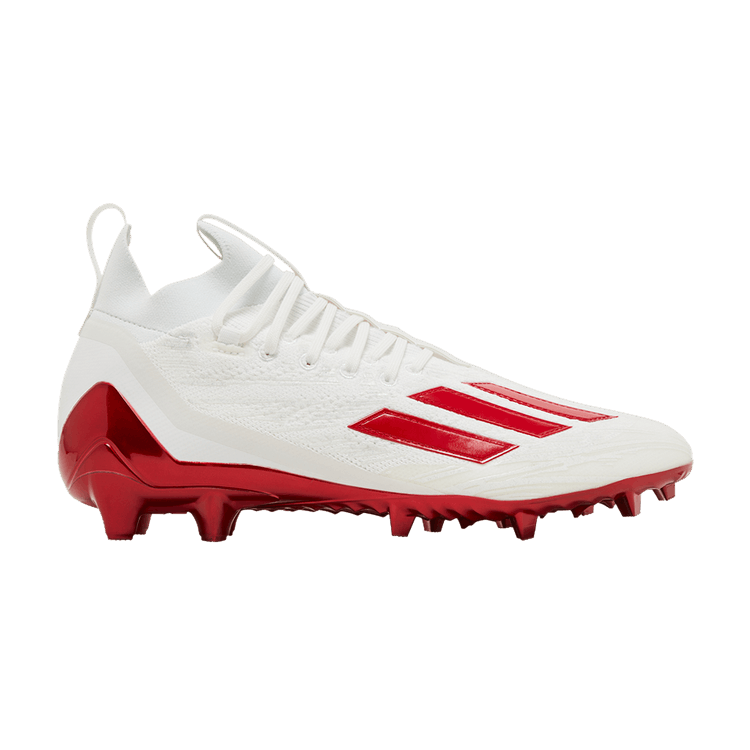adidas Adizero Primeknit Cleats 'White Team Power Red' — Footwear White/Team Power Red/Footwear White