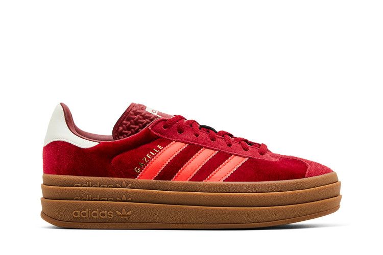 adidas Wmns Gazelle Bold 'Bright Red Velvet' — Red/Bright Red/Off White