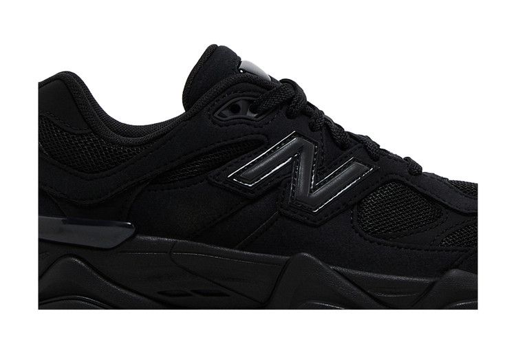 New Balance 9060 Big Kid 'Triple Black Suede' — Black/Phantom
