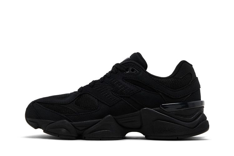 New Balance 9060 Big Kid 'Triple Black Suede' — Black/Phantom