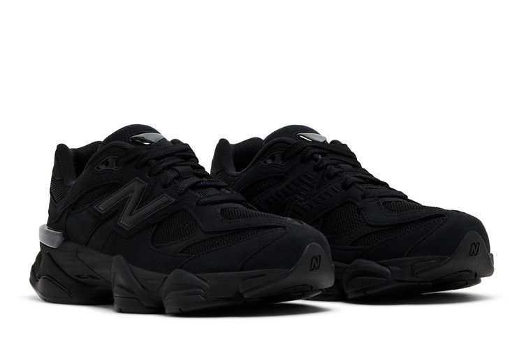 New Balance 9060 Big Kid 'Triple Black Suede' — Black/Phantom