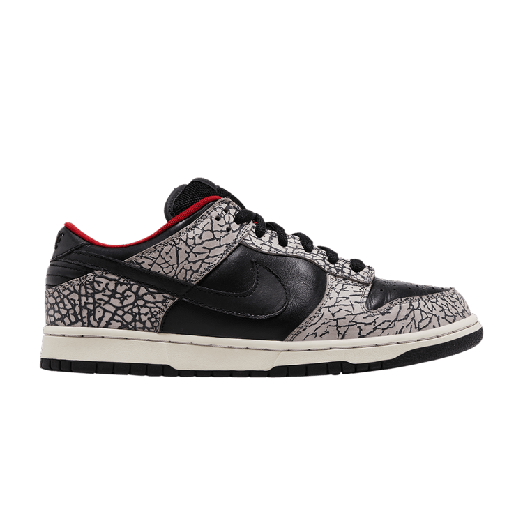 Supreme x Nike Dunk Low Pro SB 'Black Cement' — Black/Black-Cement Grey